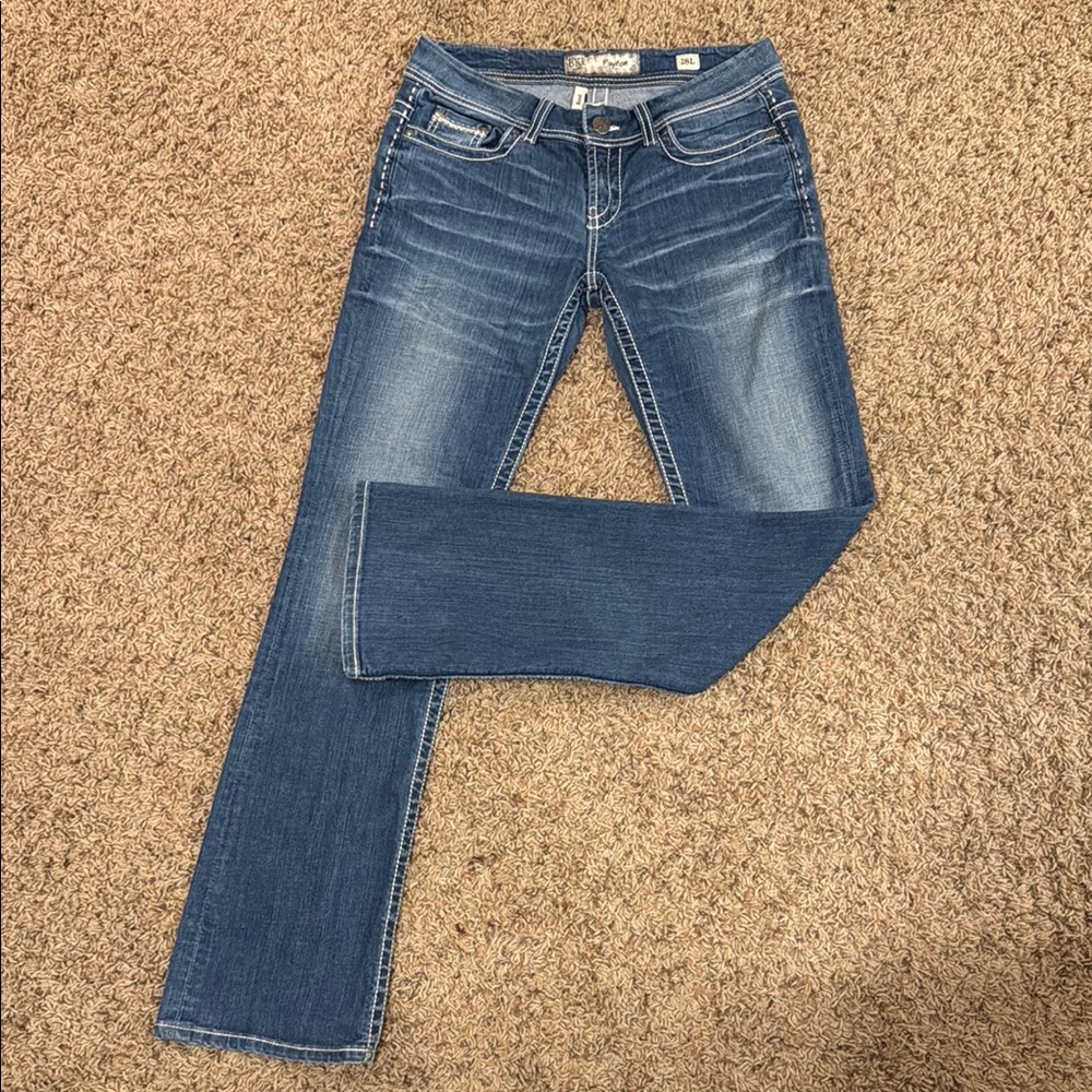 BKE Blue Straight Leg Jeans Classic Denim